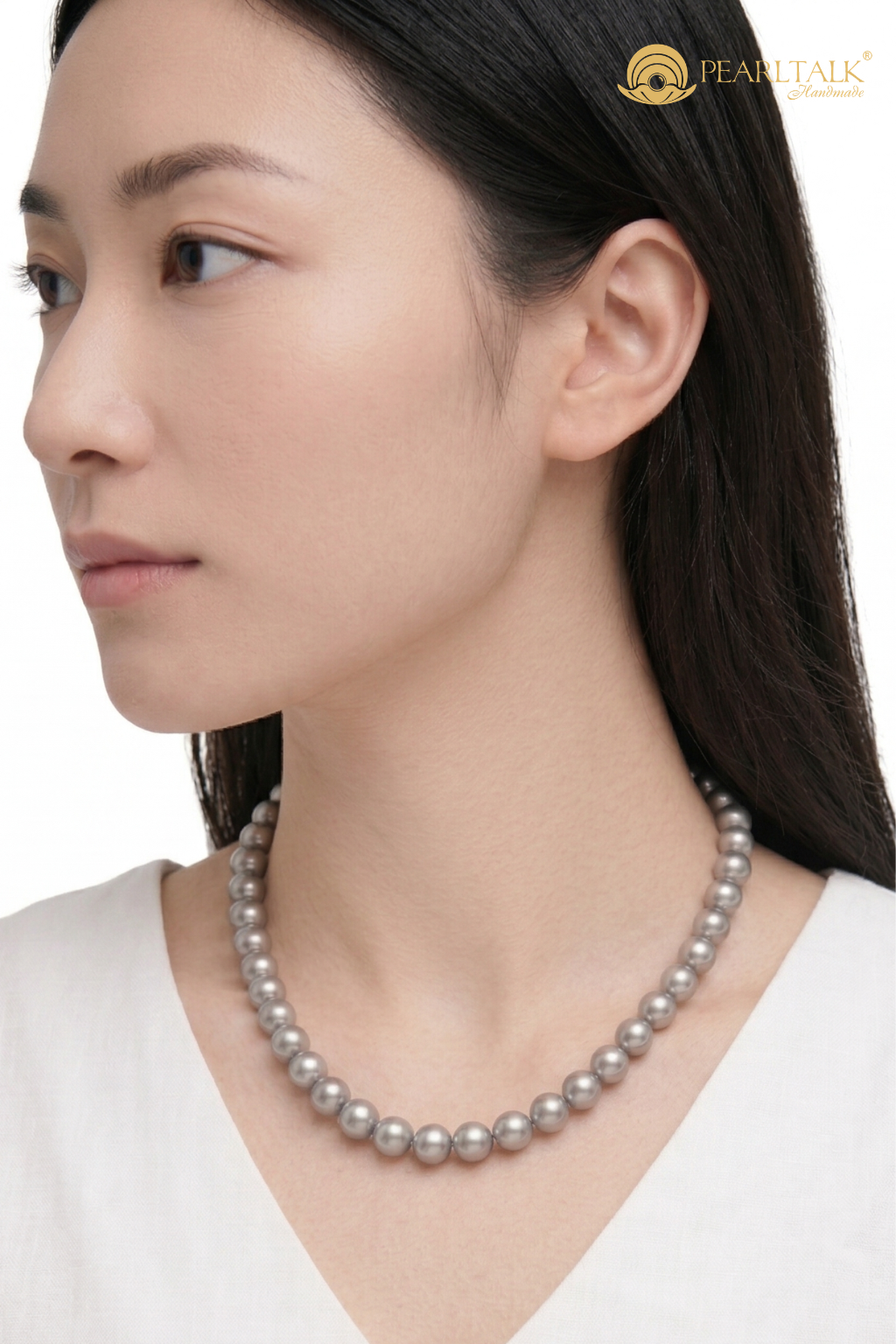 CHUỖI NGỌC TRAI LOVE XÁM